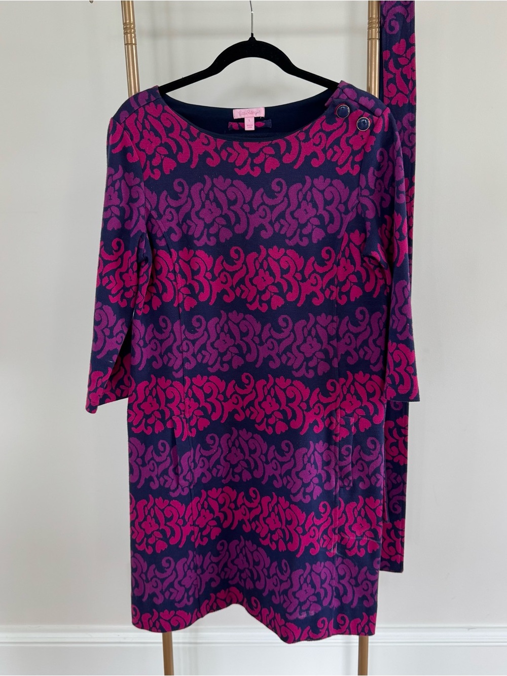 Lilly Pulitzer Navy with Hot Pink Floral Dress
